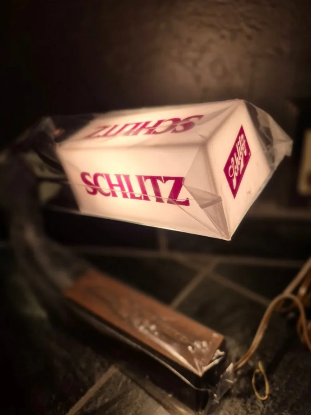 Vintage Schlitz Gooseneck Cash Register Light 1982